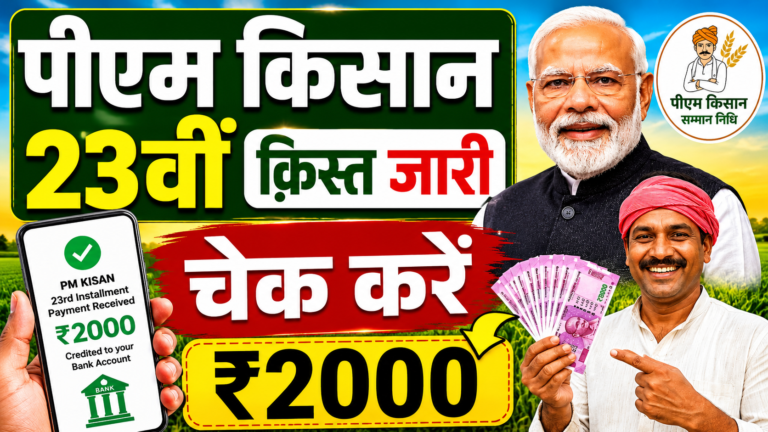 PM Kisan 23vi Kist: पीएम किसान योजना की 23वीं क़िस्त जारी, खाते में ₹2000 आये या नहीं ऐसे चेक करें