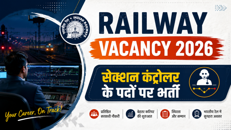 Railway Section Controller Vacancy 2026: रेलवे सेक्शन कंट्रोलर के पदों पर निकली भर्ती, आवेदन प्रक्रिया 15 जुलाई से होगी शुरू